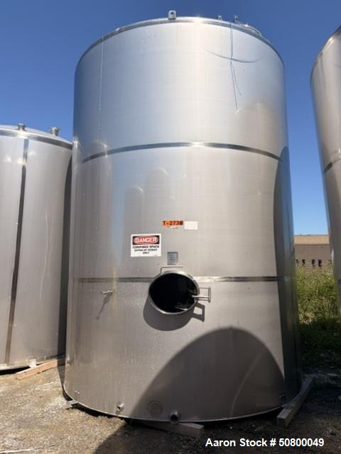 Used JBF 10,380 Gallon 304 Stainless Steel Bulk Liquid Storage Tank for Food & Beverage Processing