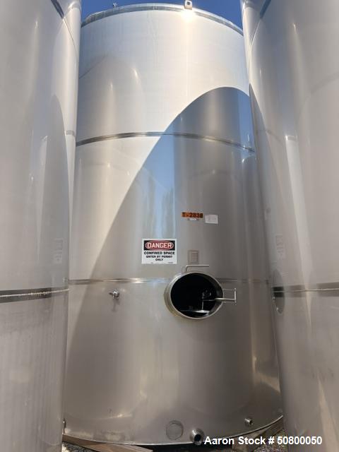 JBF 10,380 Gallon Stainless Steel Process Tank – 304 SS Single-Wall Food Grade Storage Vessel