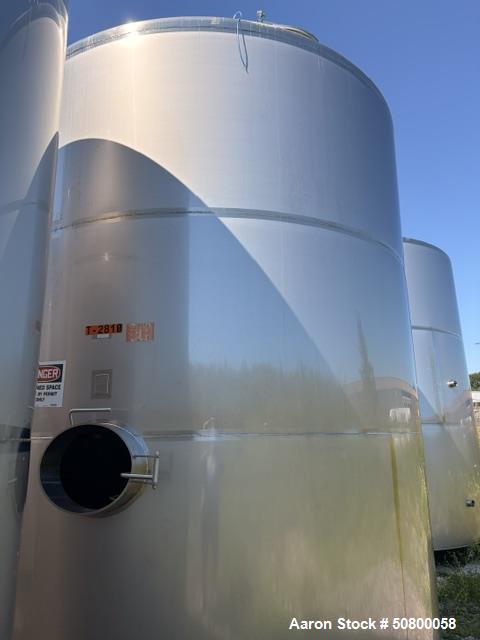JBF 8,925 Gallon 304 Stainless Steel Flat Bottom Storage Tank – Used Food Processing Vessel