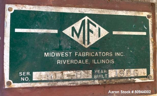 Used Midwest Fabricators, 11,000 Gallon Stainless Steel Storage Tank