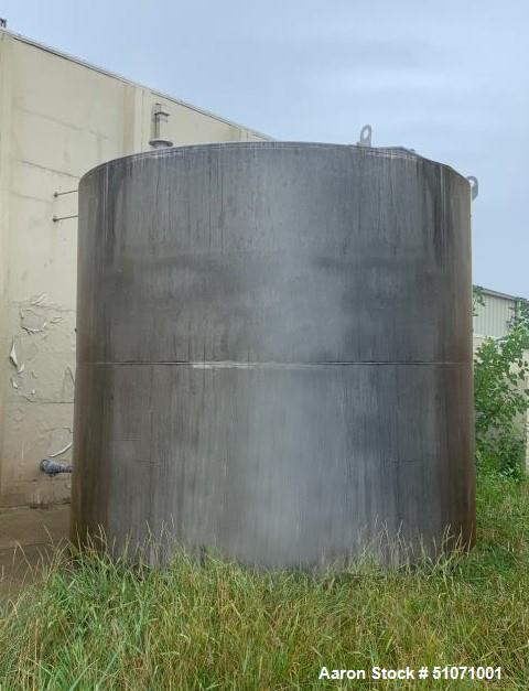 Used- Tank, Approximately 12,500 Gallon, Stainless Steel