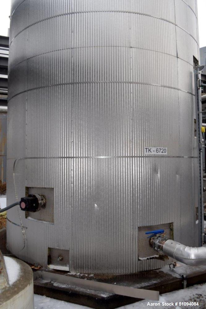 Used- Tank, Approximate 29,000 Gallon, Stainless Steel, Vertical