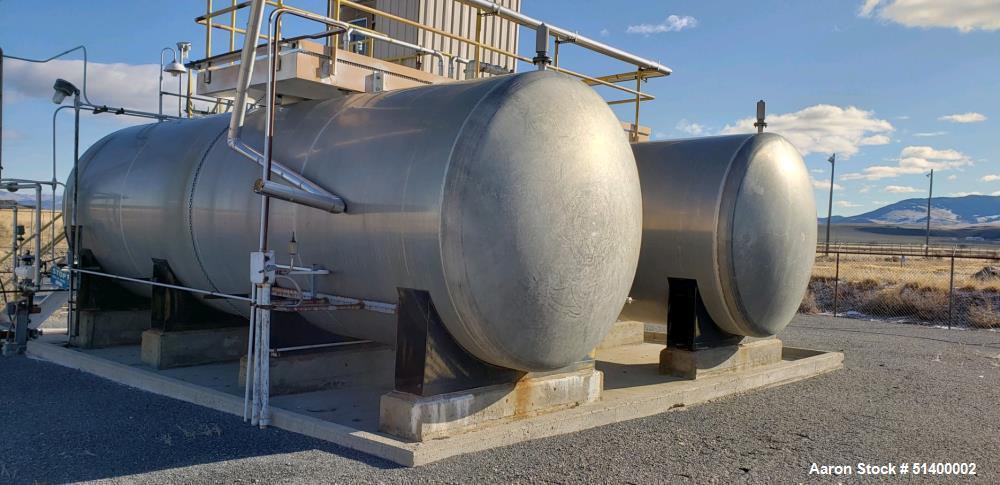 Used- Tank, Approximately 15,000 Gallon, Stainless Steel