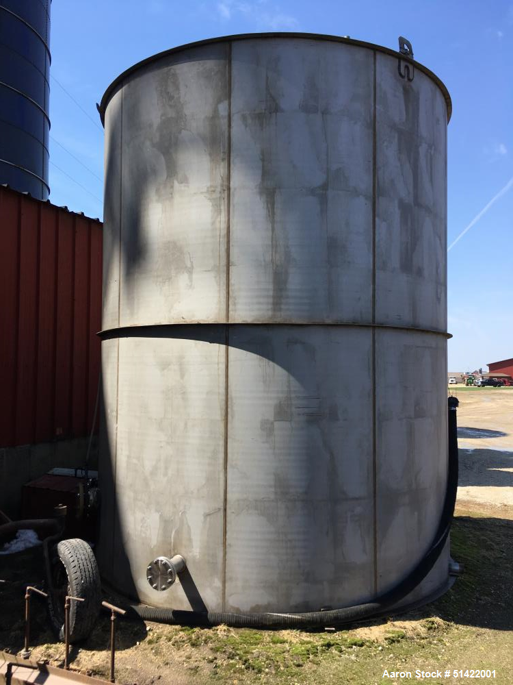 Used Tank, 12,600 Gallon, 316 Stainless Steel, Vertical