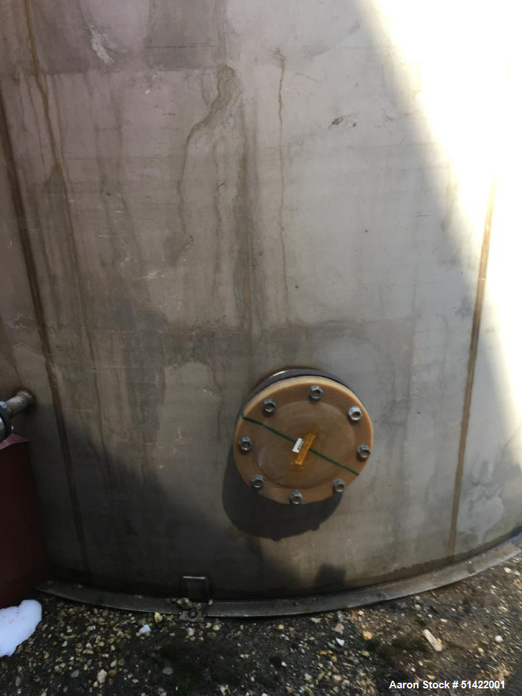 Used- Tank, 12,600 Gallon, 316 Stainless Steel, Vertical