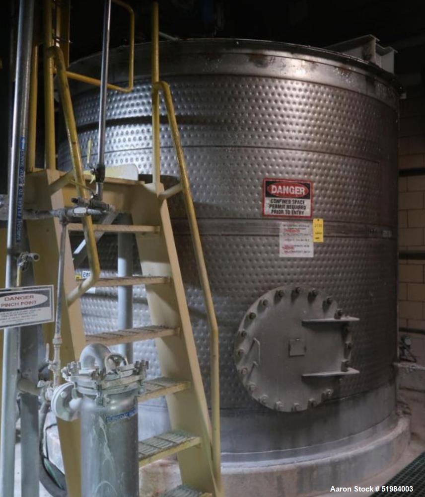 Used- 316 Stainless Steel Dimple Jacketed Mixing Tank