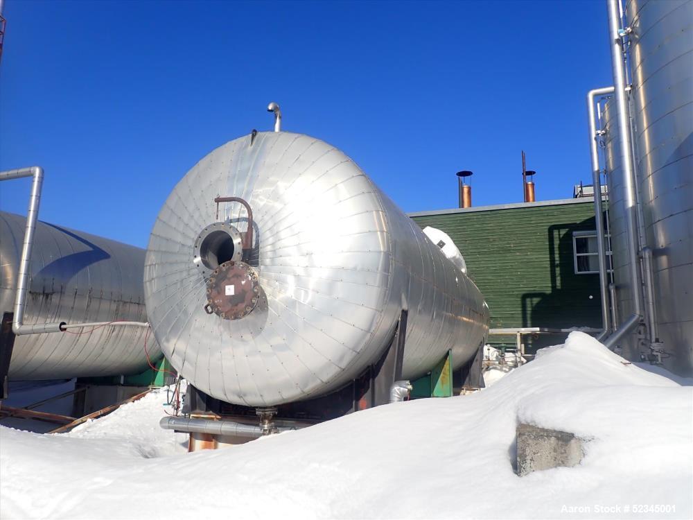 Used Horizontal Stainless Steel Tank, Approximately 25,000 Gallons