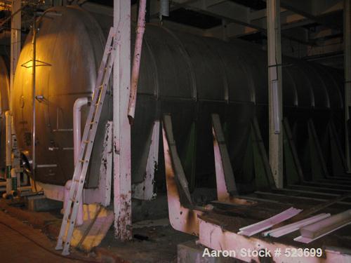 USED: Tank, 42,748 gallon, 304 stainless steel. 13'3" diameter xapproximately 41' long. Horizontal on carbon steel cradle frame.Flat horizontal bottom, dished heads. 1/8" wall.