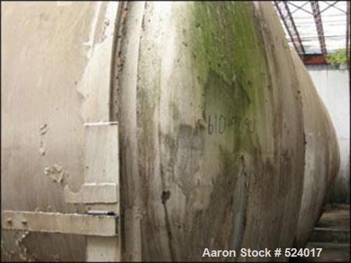 USED: 15,000 Gallon, 304 stainless steel, storage tank. Horizontalconstruction, 12' diameter x 17' straight side, dished ends, onsaddles.