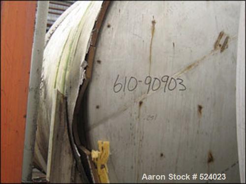 USED: 15,500 Gallon, 304 stainless steel, storage tank. Horizontalconstruction, 12' diameter x 18' straight side, dished ends, onsaddles.