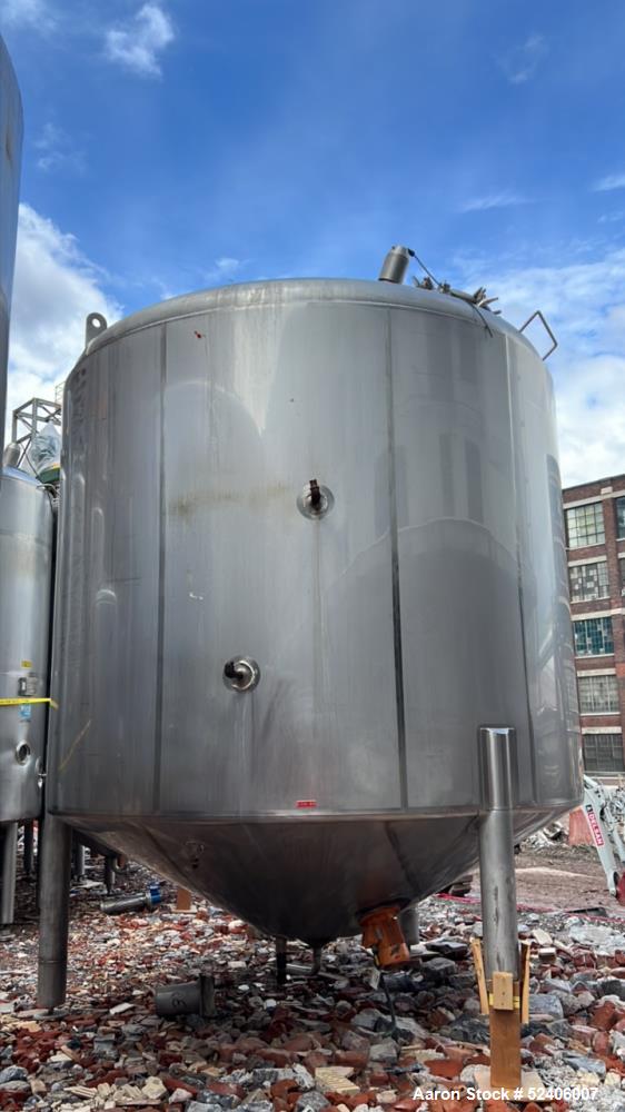 Used-Falco Stainless Steel Equipment Jacketed Pressure Tank, Approximate 5500 Ga