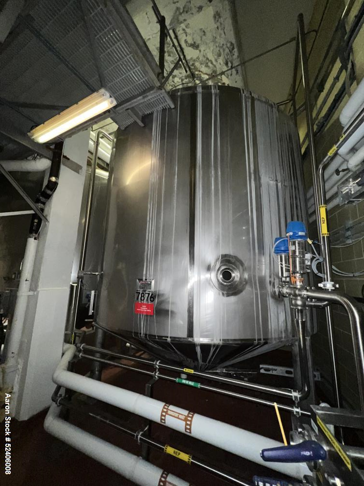 Used Falco Stainless Steel Equipment Jacketed Pressure Tank, Approximate 5500 Ga