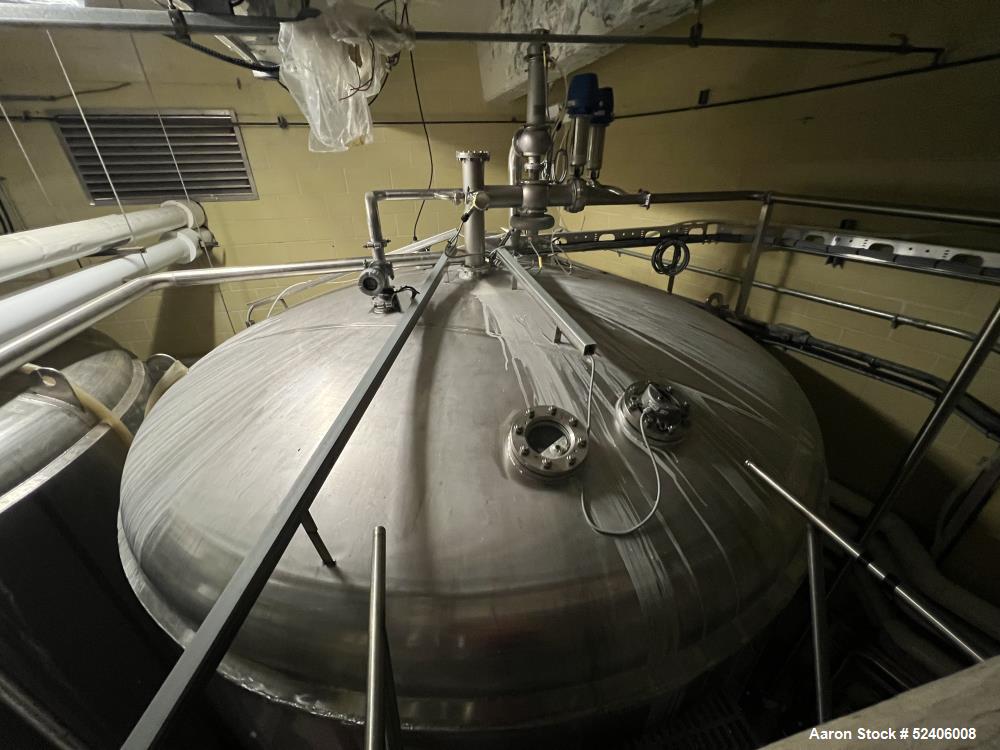 Used Falco Stainless Steel Equipment Jacketed Pressure Tank, Approximate 5500 Ga