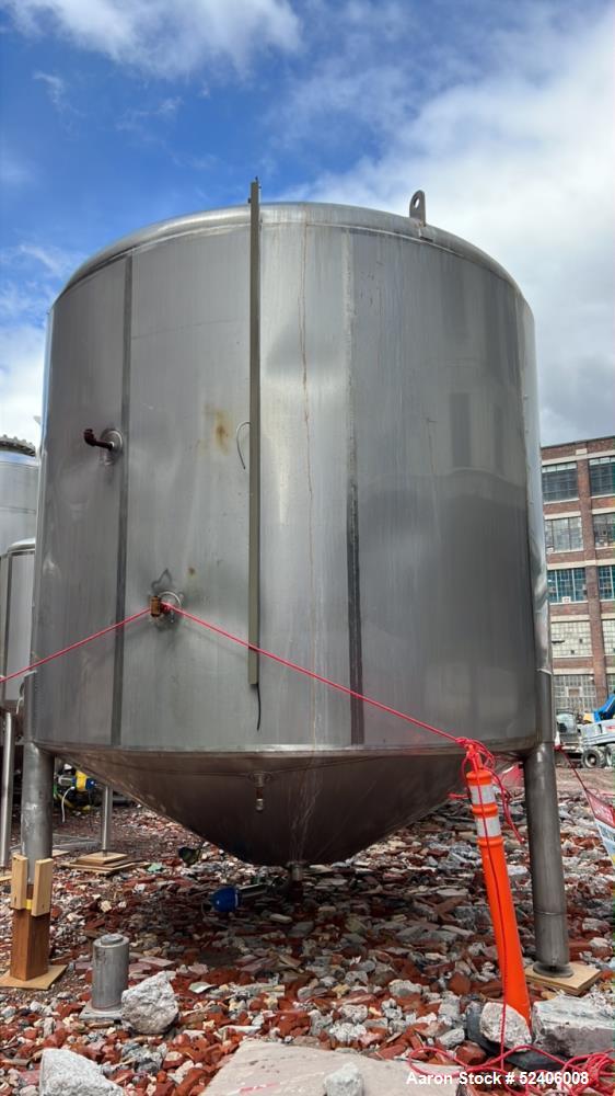 Used-Falco Stainless Steel Equipment Jacketed Pressure Tank, Approximate 5500 Ga