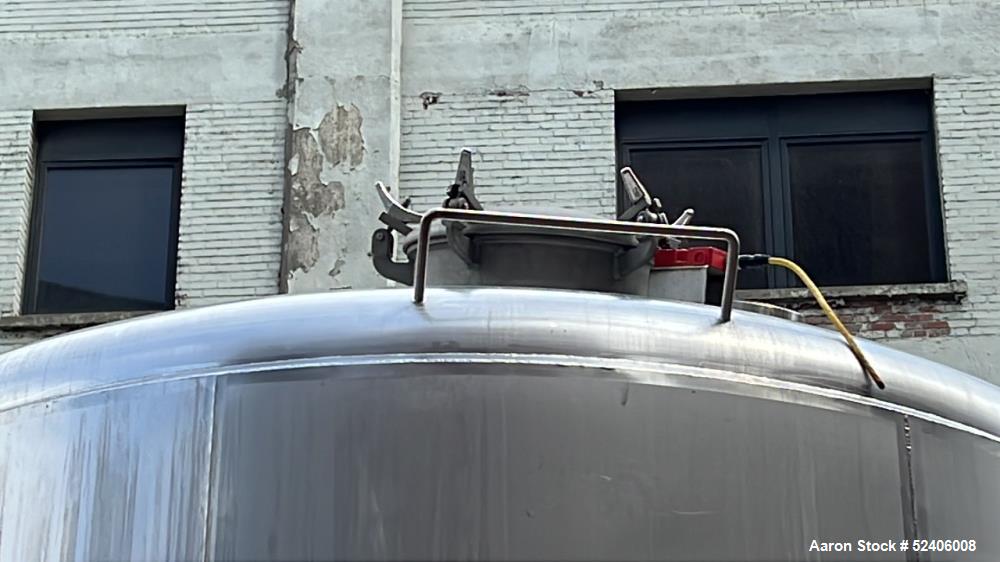 Used-Falco Stainless Steel Equipment Jacketed Pressure Tank, Approximate 5500 Ga