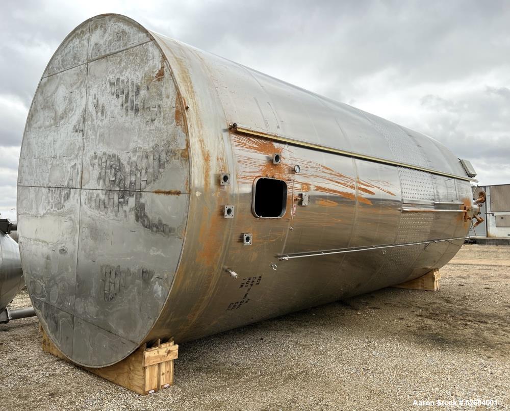 Used- CSC Les Constructions Soudees Du Coteau, Holding Tank. 26,980 Gallon capacity, 316 Stainless Steel, Vertical. Cone Top...