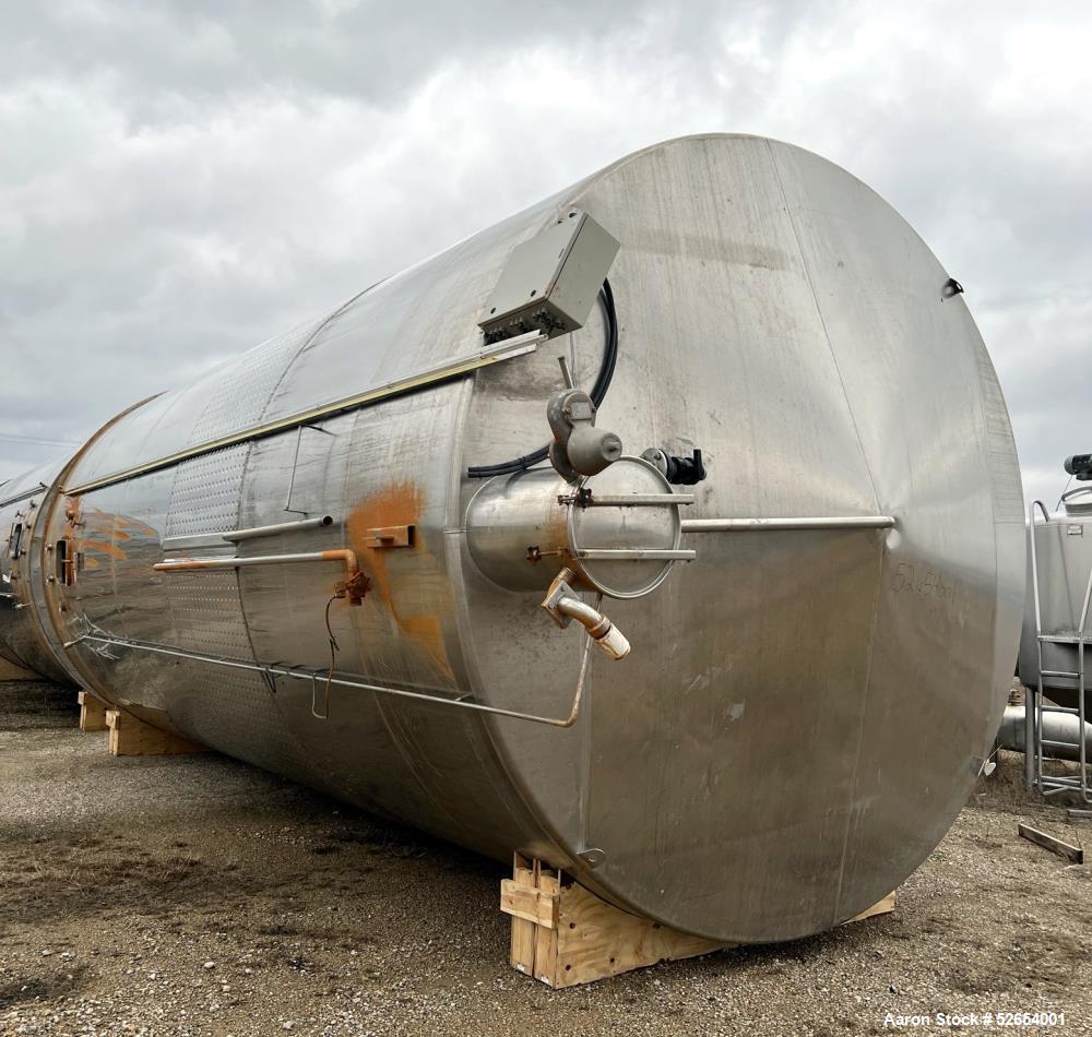 Used- CSC Les Constructions Soudees Du Coteau, Holding Tank. 26,980 Gallon capacity, 316 Stainless Steel, Vertical. Cone Top...