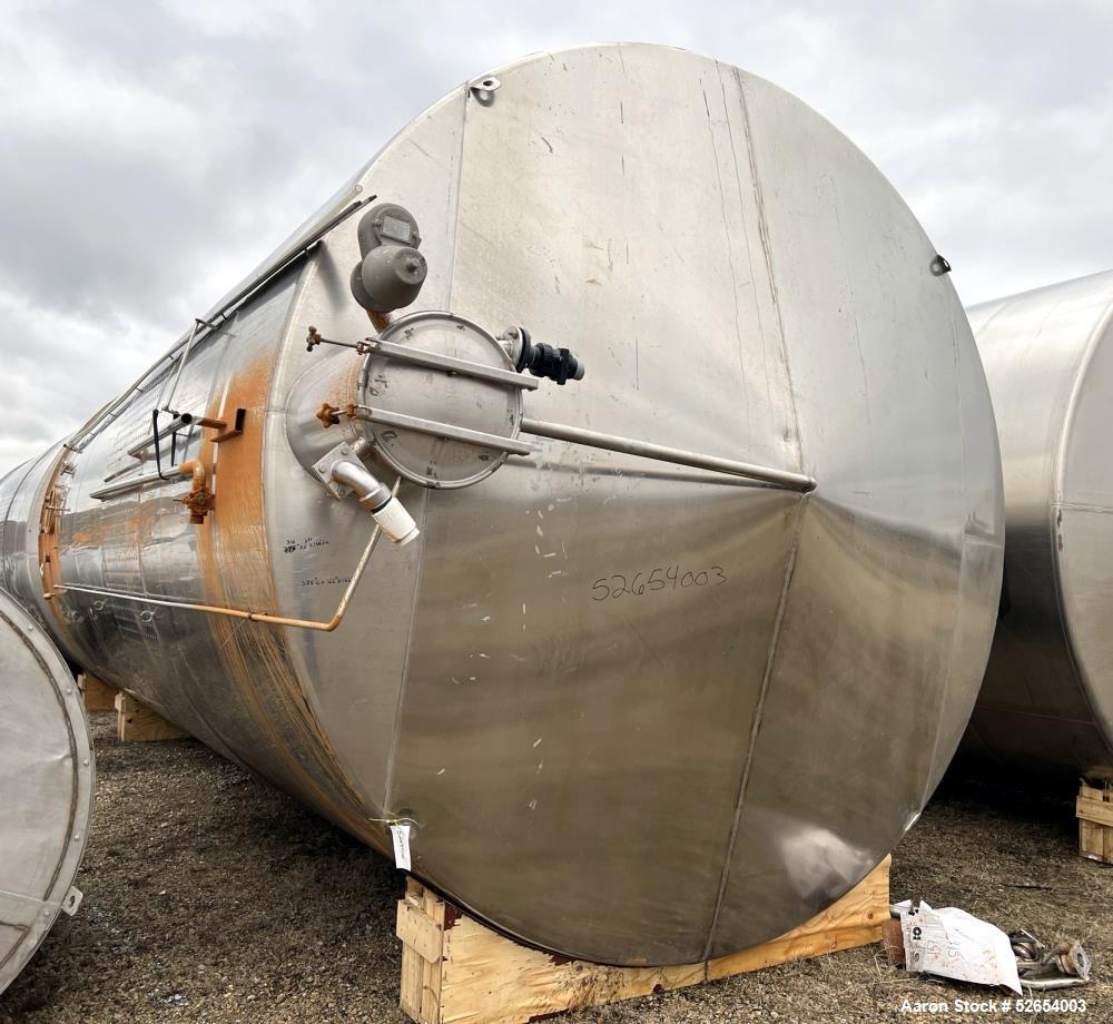 Used- CSC Les Constructions Soudees Du Coteau, Holding Tank. 26,980 Gallon capacity, 316 Stainless Steel, Vertical. Cone Top...