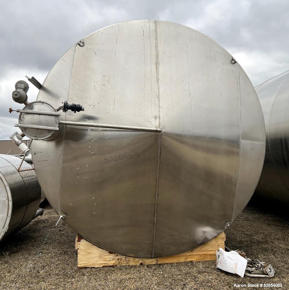 Used- CSC Les Constructions Soudees Du Coteau, Holding Tank. 26,980 Gallon capacity, 316 Stainless Steel, Vertical. Cone Top...