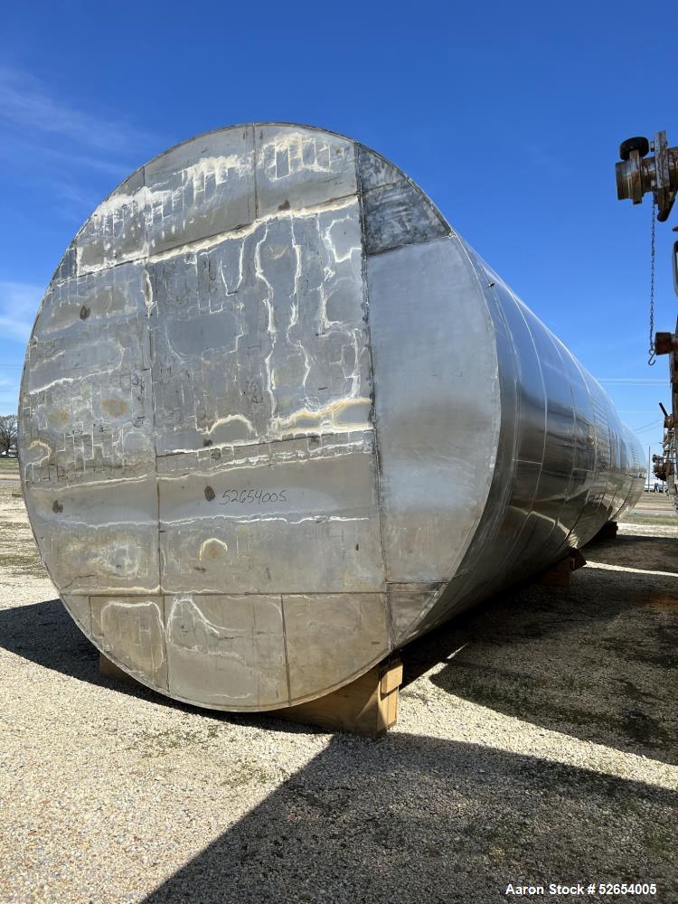 Used CSC Les Constructions Soudees Du Coteau, Holding Tank. 26,980 Gallon capacity, 316 Stainless Steel, Vertical. Cone Top, Slope Bottom. Approximate 13'2" diameter x 316" straight side. 58" long Si...
