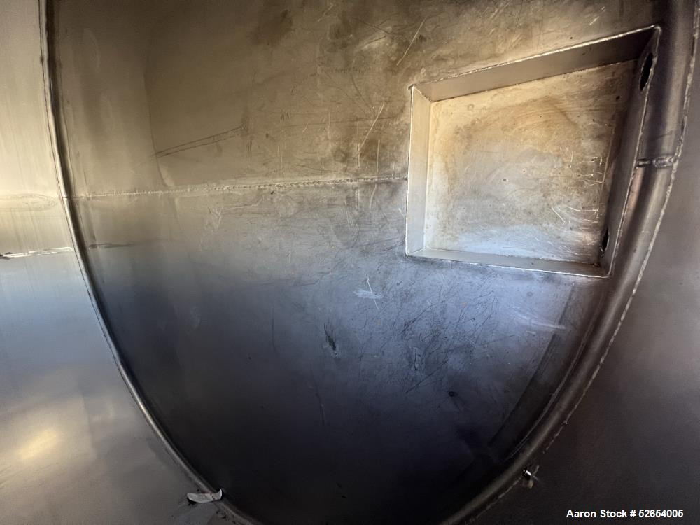 Used CSC Les Constructions Soudees Du Coteau, Holding Tank. 26,980 Gallon capacity, 316 Stainless Steel, Vertical. Cone Top, Slope Bottom. Approximate 13'2" diameter x 316" straight side. 58" long Si...