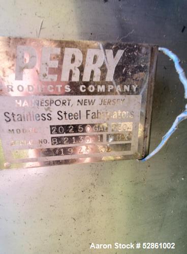 Used Perry 20,250 Gallon T304 Stainless Steel Horizontal Tank