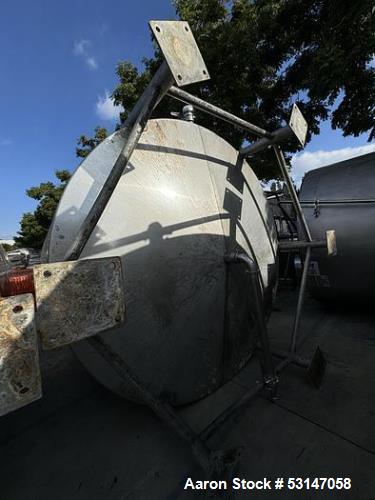 6,000 Gallon 316 Stainless Steel Single Wall Storage Tank – Dish Bottom, Mounted on Legs