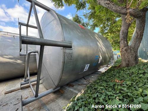 Used 6,000 Gallon 316 Stainless Steel Single Wall Storage Tank – Dish Bottom