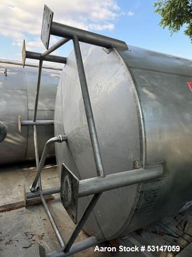 Used 6,000 Gallon 316 Stainless Steel Single Wall Storage Tank – Dish Bottom