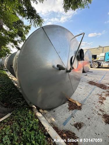 Used 6,000 Gallon 316 Stainless Steel Single Wall Storage Tank – Dish Bottom