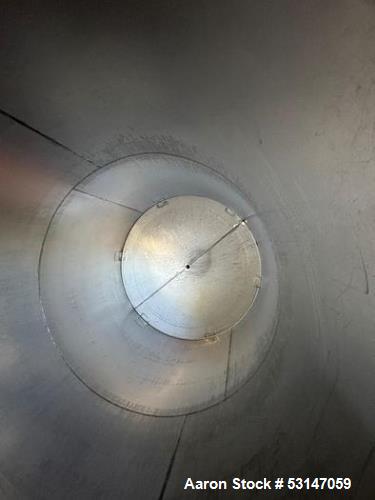 Used 6,000 Gallon 316 Stainless Steel Single Wall Storage Tank – Dish Bottom