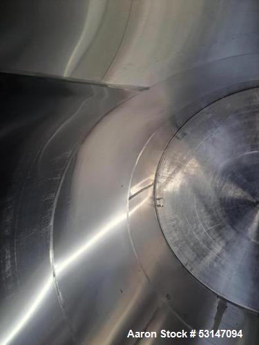 Used 6,000 Gallon 304 Stainless Steel Storage Tank – Cone Bottom, Dished Top, 3" Outlet