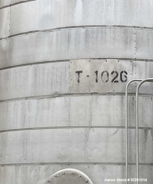 Used 40,000 Gallon 316L Stainless Steel Storage Tank with Agitator & Centrifugal Pump
