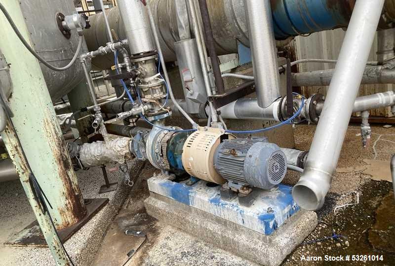 Used 40,000 Gallon 316L Stainless Steel Storage Tank with Agitator & Centrifugal Pump