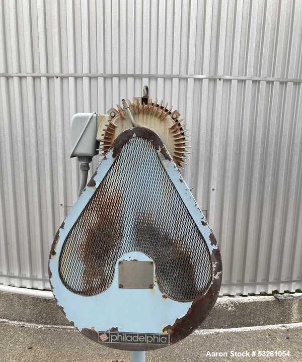 Used Approximate 216,000 gallons Stainless Steel Storage Tank With Philadelphia 40 HP Side Mount Agitator. T-1010. Flat top and Bottom. Misc. inlets Side bottom. Side Bottom Manway.