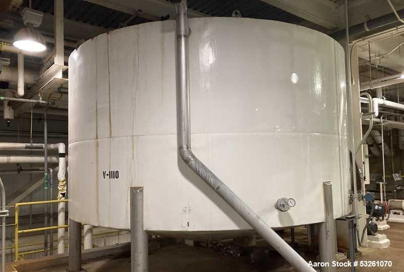 Used Approximate 6,000 gallon Stainless Steel Tank With A Worthington 7.5 HP Centrifugal Pump, V-1110. approximate 6000 gallon Flat top with misc. inlets. Cone bottom with center bottom outlet. Worth...