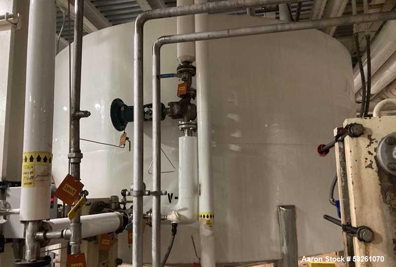 Used Approximate 6,000 gallon Stainless Steel Tank With A Worthington 7.5 HP Centrifugal Pump, V-1110. approximate 6000 gallon Flat top with misc. inlets. Cone bottom with center bottom outlet. Worth...