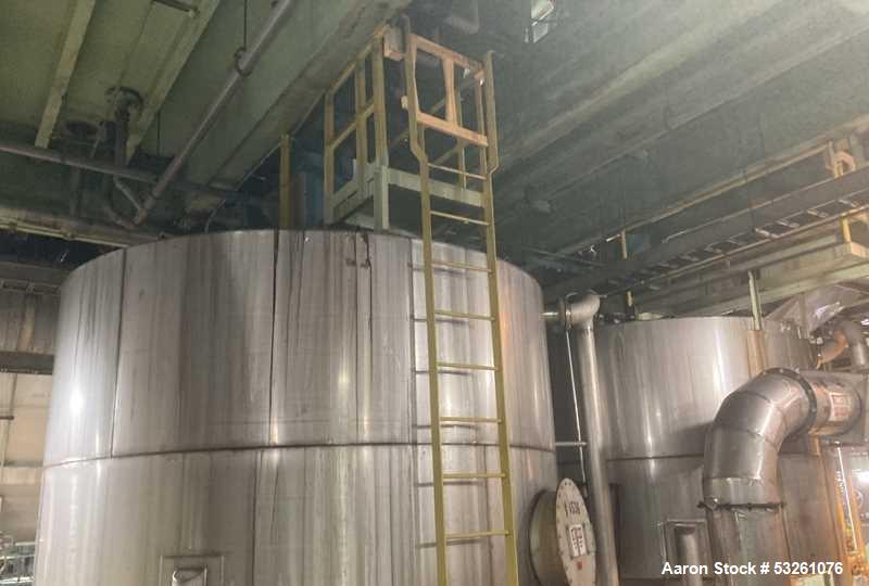 Used Approx. 6,000 Gallon Stainless Steel Mixing Tank – V-4535
