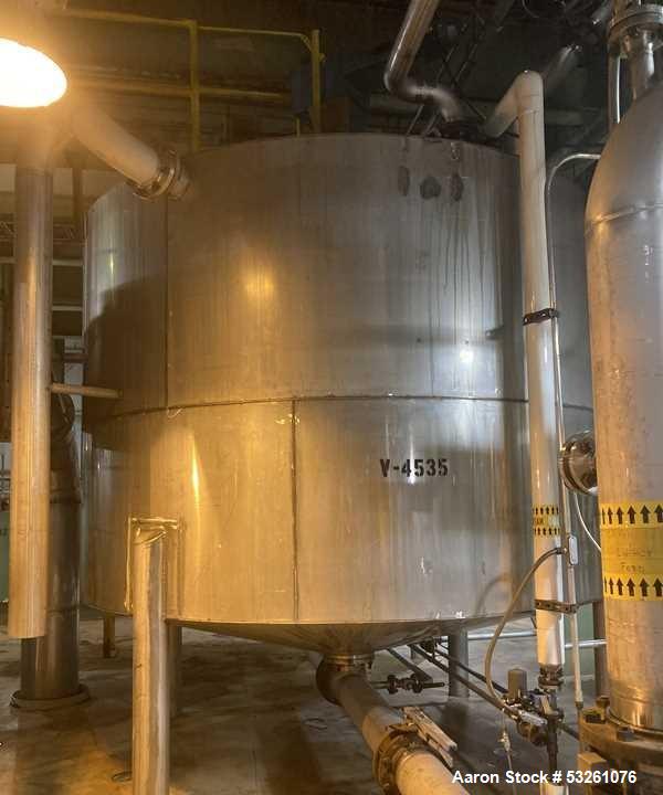 Used Approx. 6,000 Gallon Stainless Steel Mixing Tank – V-4535