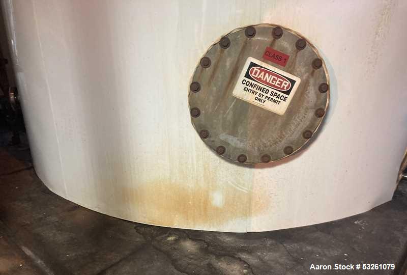 Used Approx. 7,900 Gallon Stainless Steel Mixing Tank with Worthington Pump – V-4316