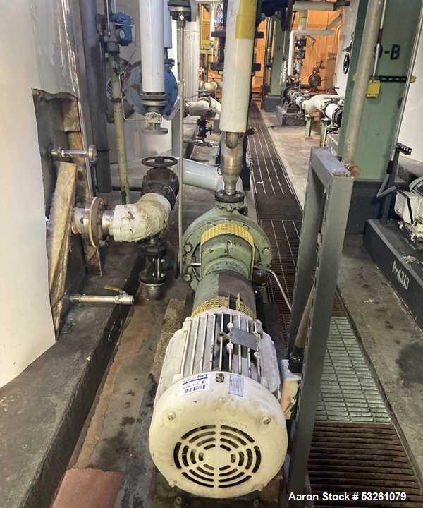 Used Approx. 7,900 Gallon Stainless Steel Mixing Tank with Worthington Pump – V-4316