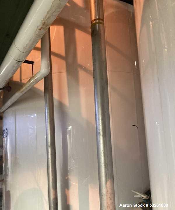 Used Approx. 7,900 Gallon Stainless Steel Mixing Tank with Griswold Pump – V-4313
