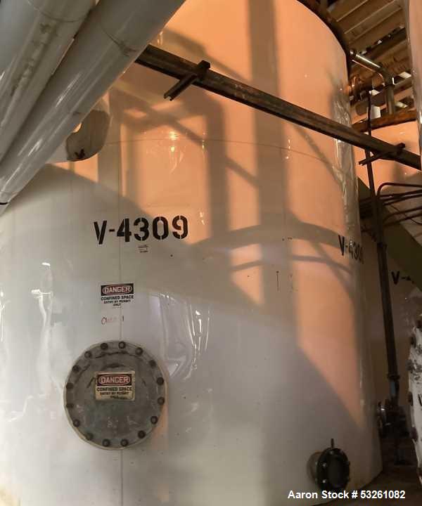 Used Approx. 7,900 Gallon 316 Stainless Steel Mixing Tank with Worthington D1012 Pump – V-4309