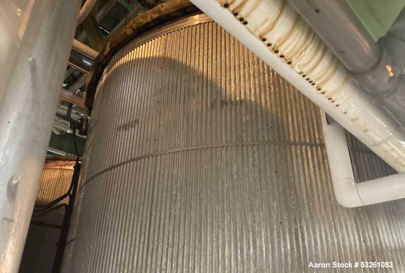 Used Approx. 7,900 Gallon 316 Stainless Steel Mixing Tank with Worthington D1011 Pump – V-4311