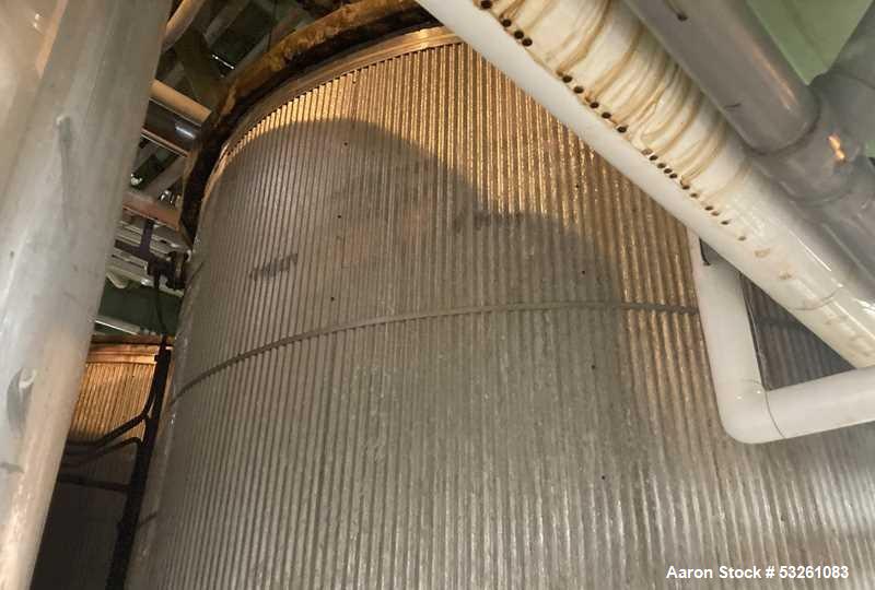 Used Approx. 7,900 Gallon 316 Stainless Steel Mixing Tank with Worthington D1011 Pump – V-4311