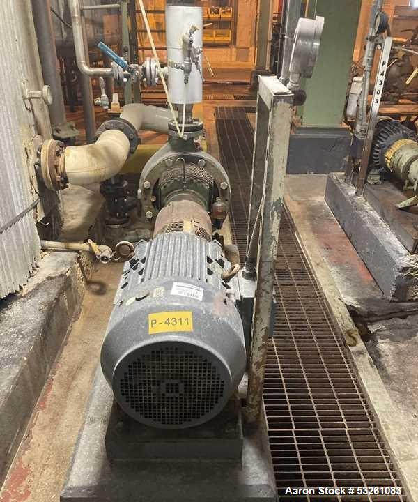 Used Approx. 7,900 Gallon 316 Stainless Steel Mixing Tank with Worthington D1011 Pump – V-4311