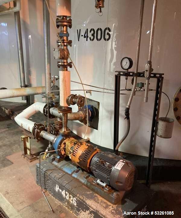 Used Approx. 7,900 Gallon 316L Stainless Steel Tank with Dual Centrifugal Pumps – V-4306