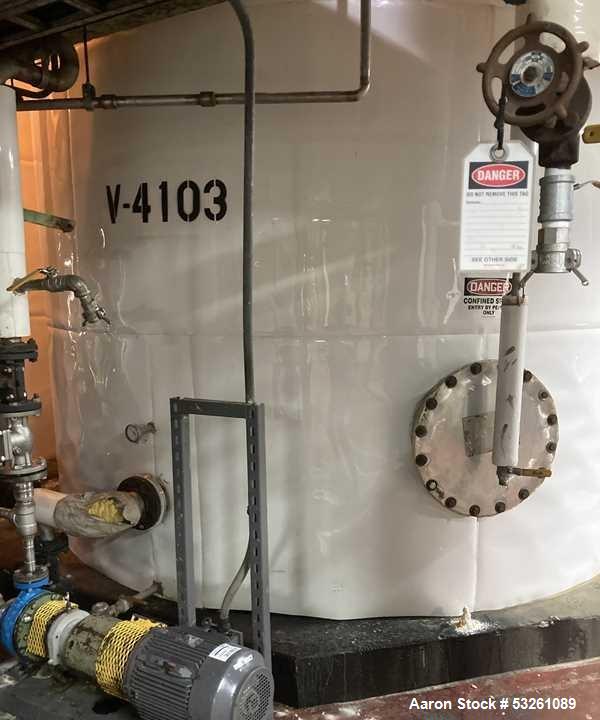 Used Approx. 7,900 Gallon Stainless Steel Mixing Tank with Chemineer Agitator and Dual Centrifugal Pumps – V-4103