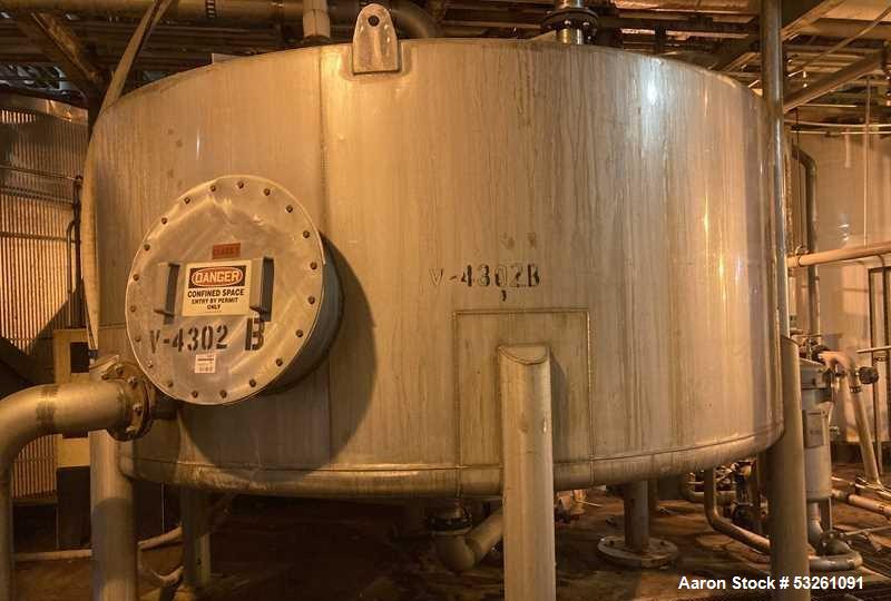 Used Approx. 5,000 Gallon Stainless Steel Tank with Centrifugal Pump – V-4302B