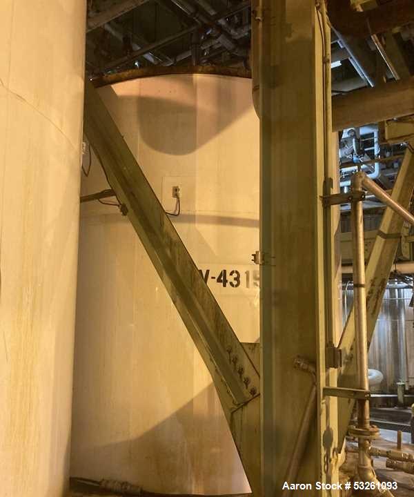 Used Approx. 7,900 Gallon 316 Stainless Steel Mixing Tank with Worthington Pump – V-4315